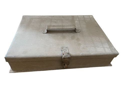 Ancien coffre galvanise zinc - ancien,