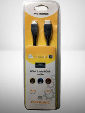 Câble HDMI High Speed HDMI mâle/ mini HDMI mâle 1,5 m METRONIC REF 470272 Neuf