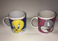 Two Looney Tunes Mugs Bugs Bunny And Tweetie Bird By Gibson