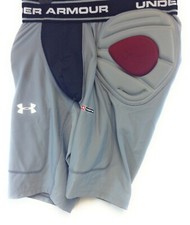 Mens Under Armour UA Grey 1201505 020 Compression Fit Shorts with Side Pads