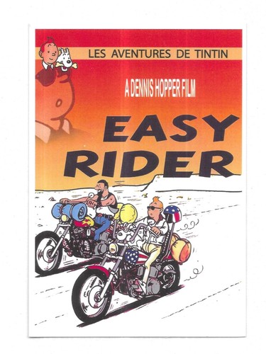 Rare carte postale tintin - /,