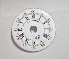 Ancien cadran émaillé pendule horloge Ø 58 mm dial Pendelzifferblatt