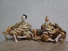 Rare deux anciennes poupées japonaises Ningyo Japon Asie Asiatique