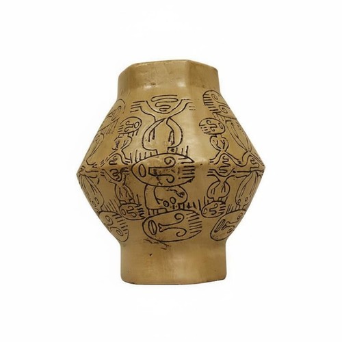 Vase géométrique sculpté - vase,