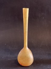 1 vase jaune orangé soliflore pâte de verre Delatte Nancy