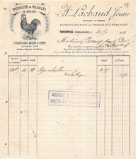 1903 Facture H. LACHAUD Jeune Tournus – Spécialité volailles de Bresse (71)