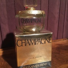 FLACON EAU DE TOILETTE 100 ml CHAMPAGNE de YSL NEUF +un flacon vide 
