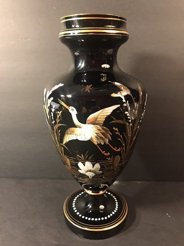 Antique glass vase - glass, high
