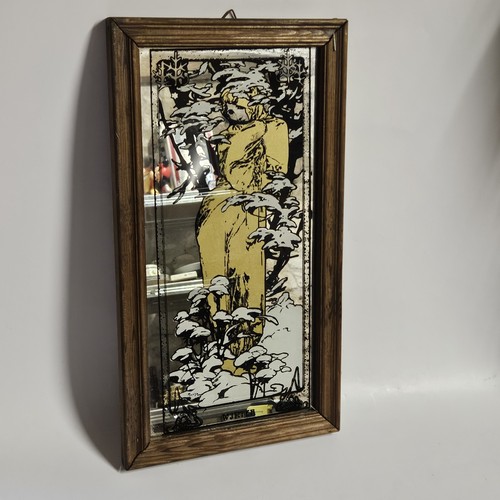 Cadre miroir mucha winter - miroir,