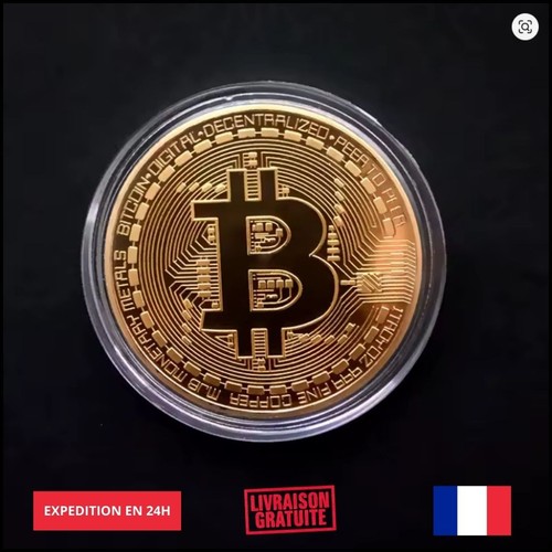 Pièce bitcoin plaquée - bitcoin,