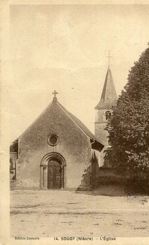 Carte sougy sur - sur, loire