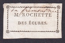 Exlibris Rochette De Ecures