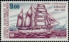 TERRES AUSTRALES POSTE AERIENNE N° 85 " NAVIRE GAUSS 9F " NEUF xx TTB