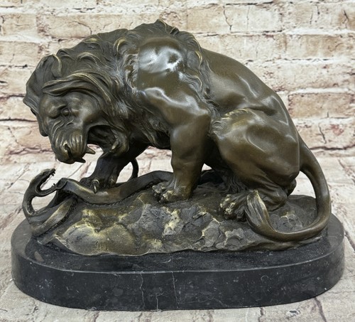 Vintage fonte bronze lion - fonte,
