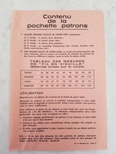 Lots de 3 patrons vintage