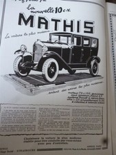 MATHIS 10 CV voiture 38