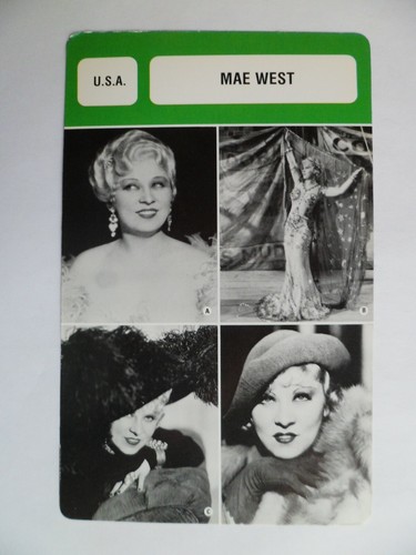 Carte fiche cinema mae west - fiche,
