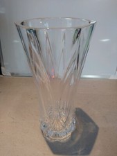 Superbe Vase Ancien en Cristal épais d'Italie Haut 30cm Décoration Vintage 