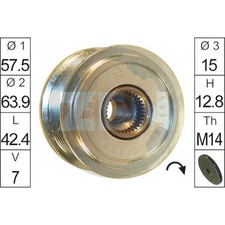 Poulie Alternateur EP121G