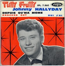 JOHNNY HALLYDAY Tutti Frutti 1961 Label rond large Saint-Roch EP 45T Languette