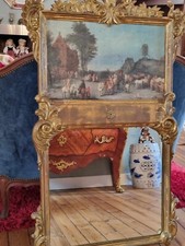 trumeau miroir style Louis XV, excellent état , bois doré