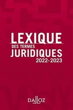 Lexique des termes juridiques 2022-2023 30ed  de DA... | Livre | état comme neuf
