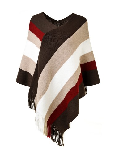 Joli poncho femme rayures - femme,