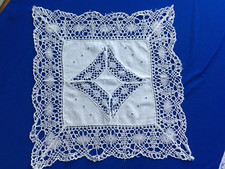 ancien napperon lin et crochet