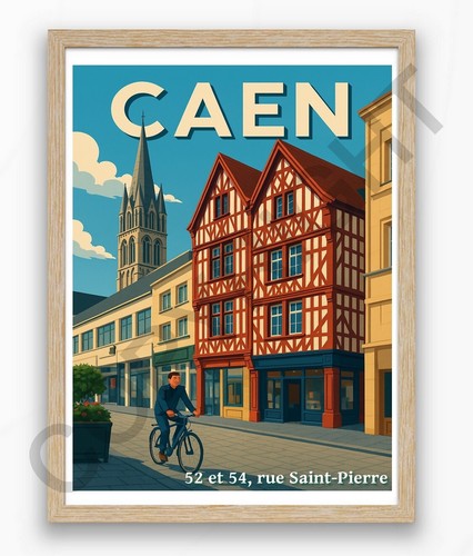 Splendide affiche caen - 🎁⭐,