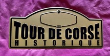 Plaque de Rallye AUTOMOBILE - TOUR DE CORSE HISTORIQUE 2025 - METAL