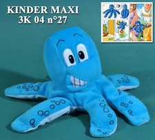 Kinder Maxi 2004, Italie, 3K04 n27 pieuvre peluche magnétique + BPZ