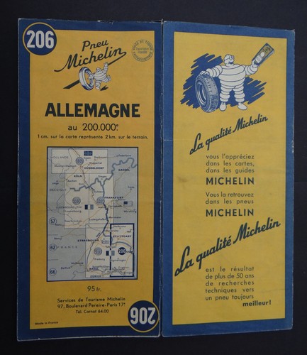 Carte michelin 206 old map - carte,