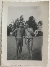 PHOTO ANCIENNE - VINTAGE SNAPSHOT - HOMME TORSE NU MUSCLE MAILLOT DE BAIN - MAN