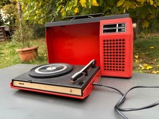 Philips 423 tourne disque malette vintage 70 rouge orangé platine vinyl