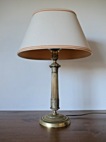 Lampe ancienne pied bronze - lampe, en