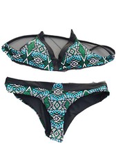 MAILLOT BAIN FEMME 2 PIÈCES taille S Basse Gris Vert Blanc ❣️khongBoon ?NEUF