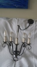french vintage wrought iron ceiling light 77cm x 34 cm