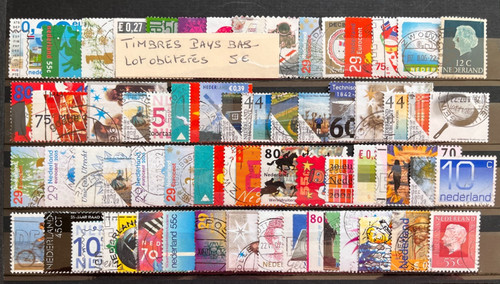 Timbres pays bas lot obliteres - timbres,