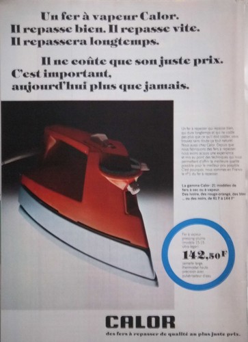 Publicité 1975 calor fer a - 1975,