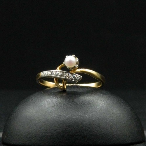 O976 ancienne bague - -, perle
