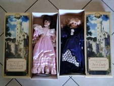 LOT DE 2 POUPEES PORCELAINE FIRST LADY ENVIRON 45CM