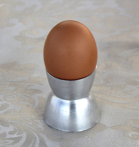 Coquetier vintage aluminium - coquetier,
