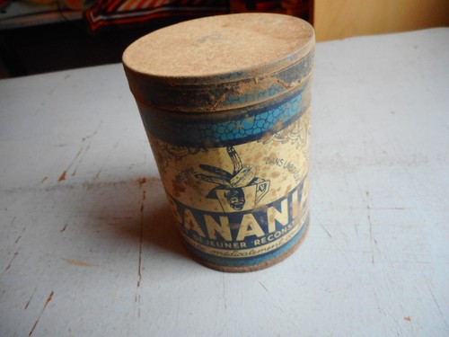 Boite ronde bleu tole - ronde,