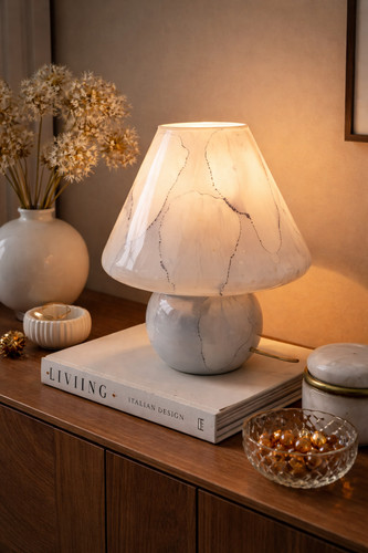 Lampe champignon murano style - lampe,