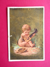 Rare Chromo  fond or  Ange