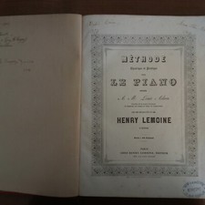 LIVRE MUSIQUE ANCIEN, METHODE THÉORIQUE ET PRATIQUE POUR PIANO, HENRI LEMOINE