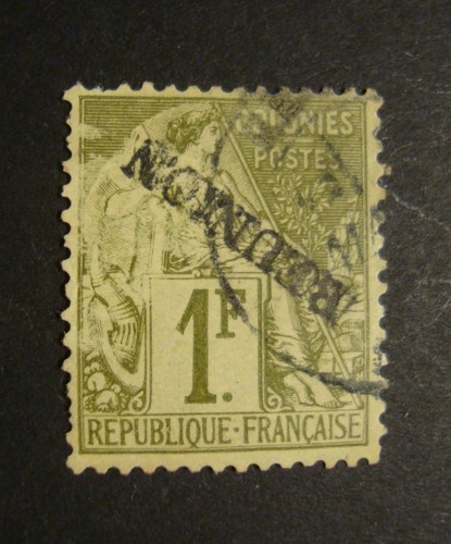 Timbre réunion olive n - f,