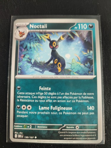 Carte pokémon noctali 130 - pokémon,