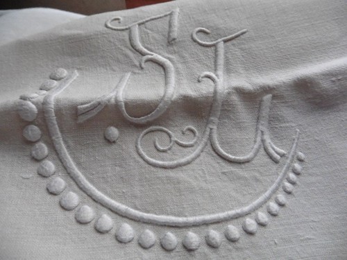 Ancien drap pur - pur, creme