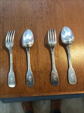 2 couverts métal argenté,maison christofle, Empereur Napoleon III